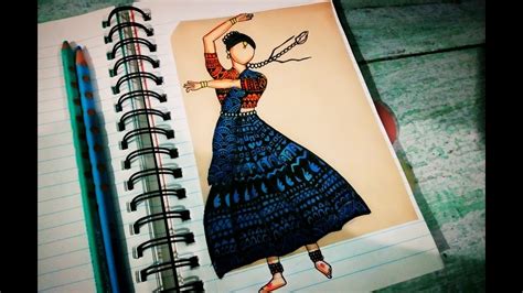 Dancing Girl Drawing Mandala Art Girl Mandala Art For Beginners How To