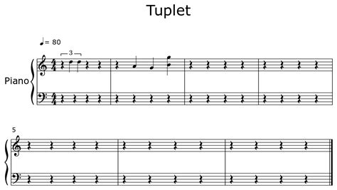 Tuplet - Sheet music for Piano