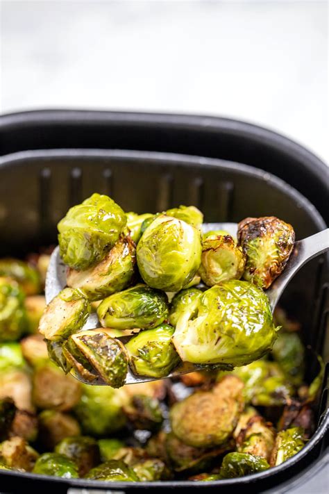 Air Fryer Brussels Sprouts • Dishing Delish