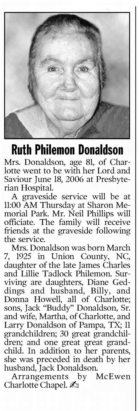 Ruth Kate Philemon Donaldson 1925 2006 Find A Grave Memorial