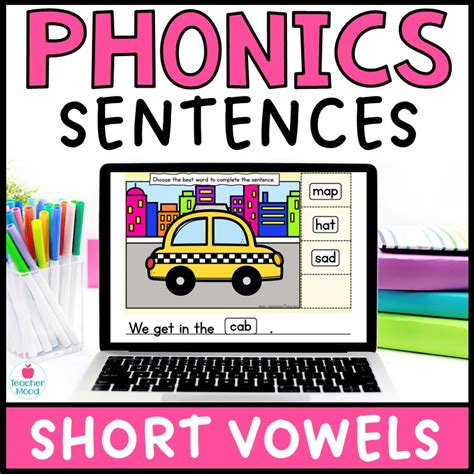 Short Vowel Phonics Sentences Kindergarten Writing And 1st Grade