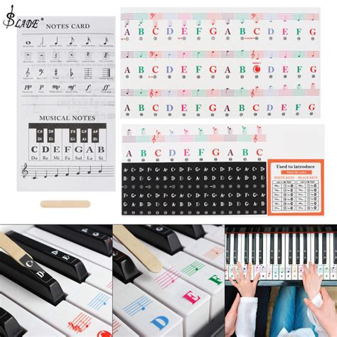 SLADE 25 49 54 61 88 Piano Keyboard Stickers Electronic