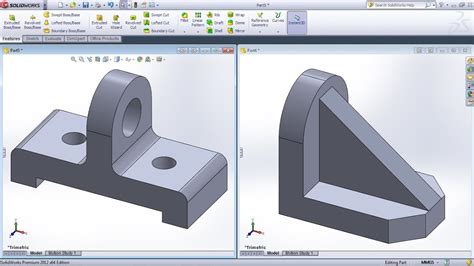 Solidworks Practice Exercises For Beginners 5 Solidworks Part Modeling Tutorial Youtube