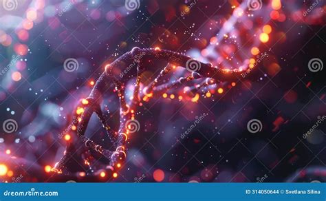 Glowing Dna Illustration Showcases Advancements In Gene Editing