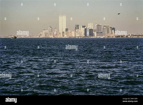 October 1990 The Twin Towers Of The World Trade Center Battery Park