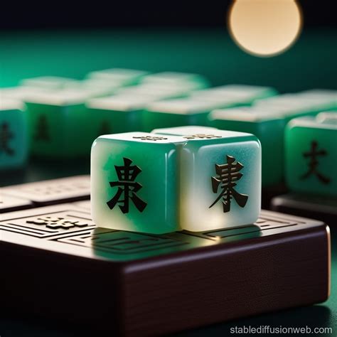 Jade Mahjong Tile With Correct Character Stable Diffusion Online