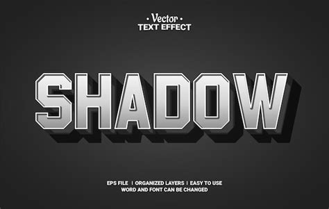 Premium Vector Shadow Editable Vector Text Effect