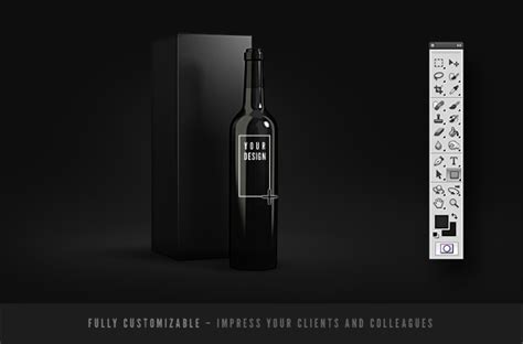 MockUp de botellas de vino gratuito Gràffica