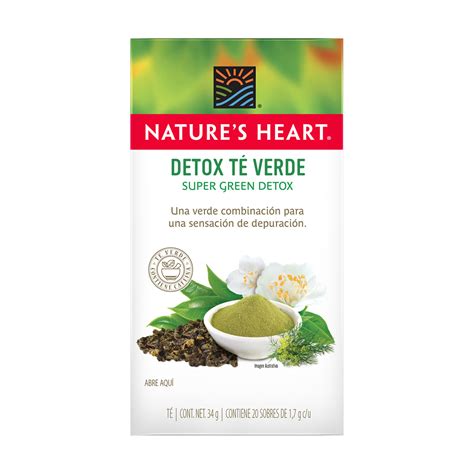 Té Verde Detox Natures Heart 20 Sobres 34gr Superboom