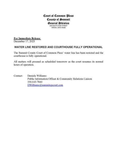 Summit County Court of Common Pleas - Ohio | Akron OH