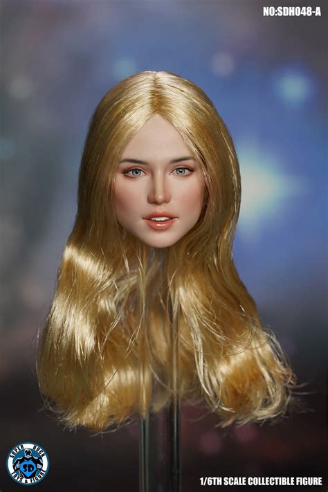 Jules Female Head Sculpt Long Blonde Hair Scale Female Head Sculpts Gisd H A