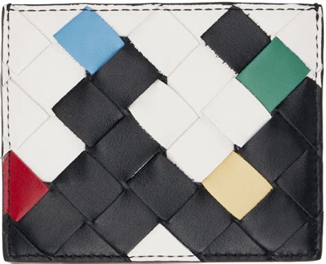 Bottega Veneta Multicolor Intrecciato Card Holder SSENSE