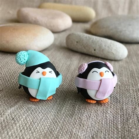 kawaii penguin charms polymer clay crafts diy clay penguin penguin