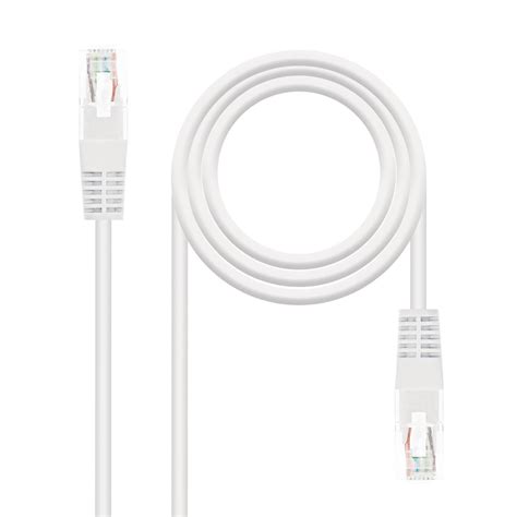 Nanocable Cable De Red Latiguillo RJ45 Cat 5e UTP AWG24 1m Color Blanco