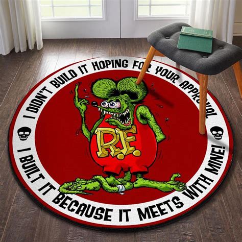 Rat Fink Hot Rod Round Mat Rustypod Store
