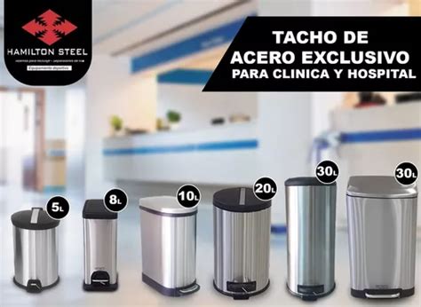 Tachos Acero Pedal Exclusivo 5l Marca Hamilton Steel Srl Cuotas Sin