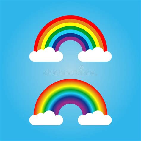 Illustratie Regenboogwolkenpictogram Regenboogachtergrond Geïsoleerde