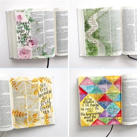 Journaling Bible Flip Through All Watercolor ESV Double Column