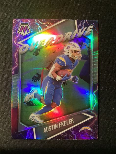 Austin Ekeler 2021 Mosaic Silver PRIZM Overdrive SP Chargers Western