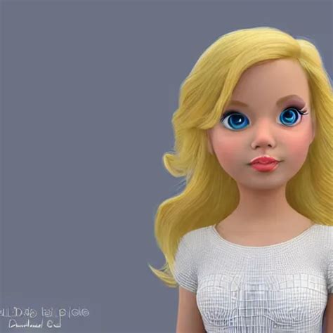 A 3d Princess With Blonde Hair 3d Cgi Disney Style Stable Diffusion