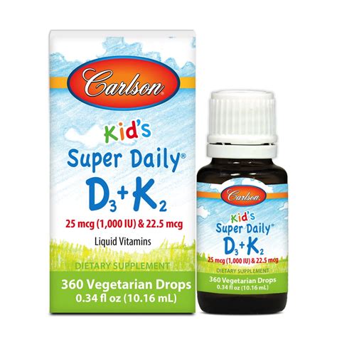 Carlson Kid S Super Daily D K Mcg Iu Mcg Liquid