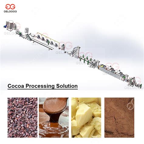 Gelgoog Automatic Cacao Bean Processing Machine Nibs Liquor Equipment