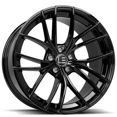 Staggered Luxxx Alloys Wheels Lux Le Gloss Black Rims Lux