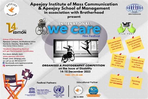 We Care Film Festival 2023 - Apeejay Institute of Mass Communication ...