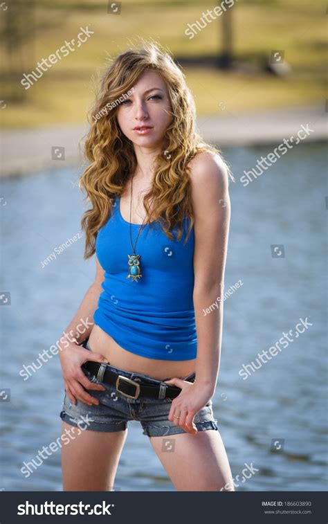Sensual Female Model Posing Curvy Blonde Stock Photo Shutterstock