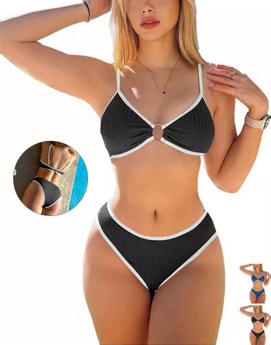 Conjunto De Bikini Mujer De Piezas Canal Aros Traje Ba O Mercadolibre