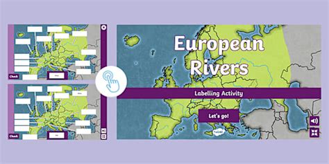 European Rivers Interactive Labelling Activity Twinkl