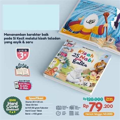 Jual BUKU KISAH 25 NABI UNTUK BALITA CERITA DAHSYATNYA DAN MUKJIZAT