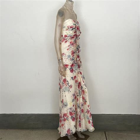 Beautiful Jill Stuart Floral Silk Ruffle Maxi Depop