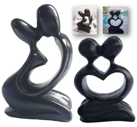 Sculpture Lovers Kiss Statue Kissing Couple Resin Statue Abstract Art Figurine Ebay Abstract