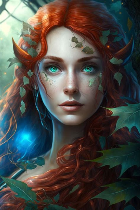 Beautiful Elf Woman Fantasy Art In 2023 Red Hair Elf Female Elf Red Hair Green Eyes