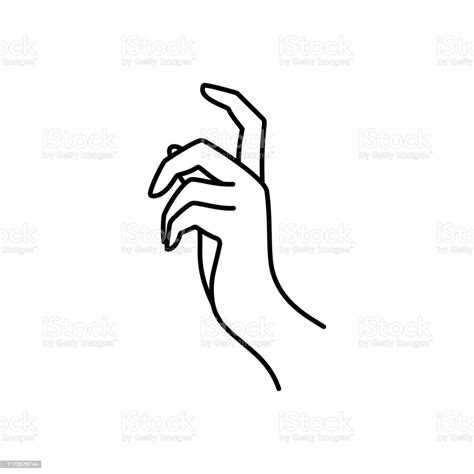 Womans Hand Icon Line Vector Illustration Of Female Hands Of Different