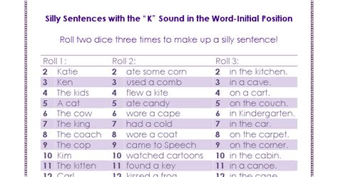 Silly Sentences - Express Readers - Worksheets Library