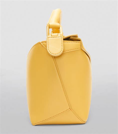 Womens Loewe Yellow Small Leather Puzzle Edge Cross Body Bag Harrods {countrycode}