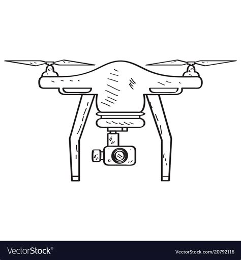 Drone Toy Sketch Royalty Free Vector Image Vectorstock