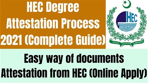 Hec Degree Attestation Process 2021 Youtube