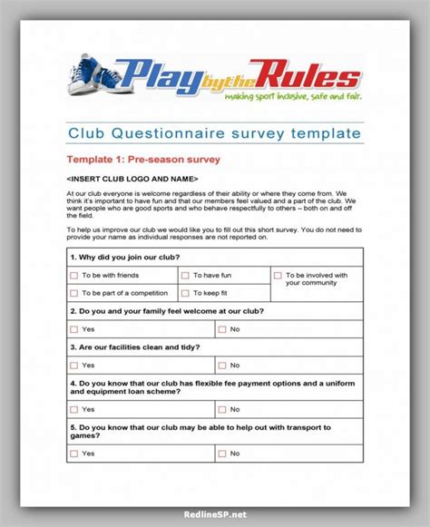 35 Best Printable Questionnaire Template RedlineSP