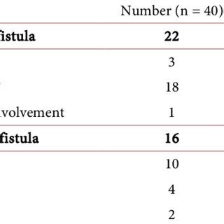 Types and subs types of fistula. | Download Scientific Diagram