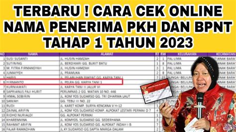 TERBARU CARA CEK ONLINE NAMA PENERIMA PKH DAN BPNT TAHAP 1 TAHUN 2023