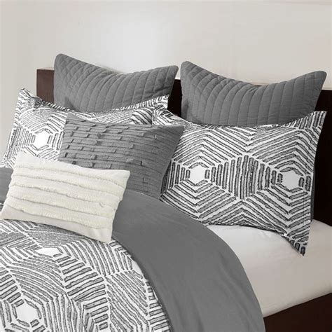 Olliix By Inkivy Ellipse Cotton Jacquard Grey Fullqueen Comforter Set Bob Mills Furniture