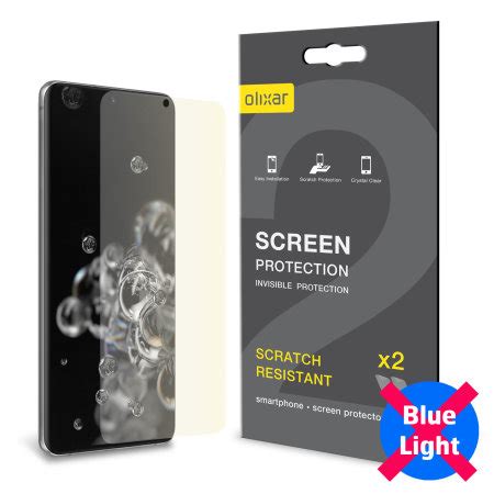 Olixar Samsung S Ultra Anti Blue Light Film Screen Protector Pack