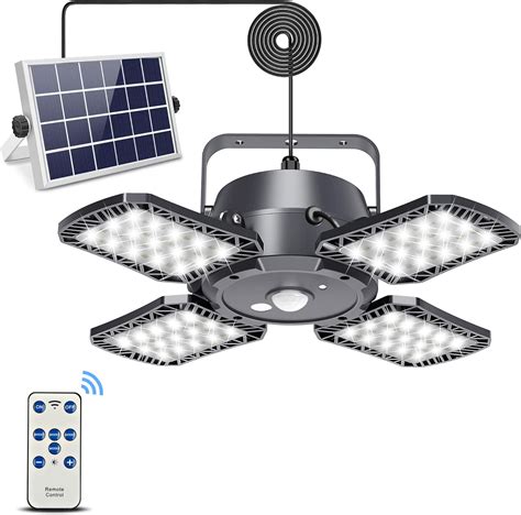 Solar Shed Light Indoor Outdoor Solar Pendant Light Solar Powered Motion Sensor With 4 Lighting