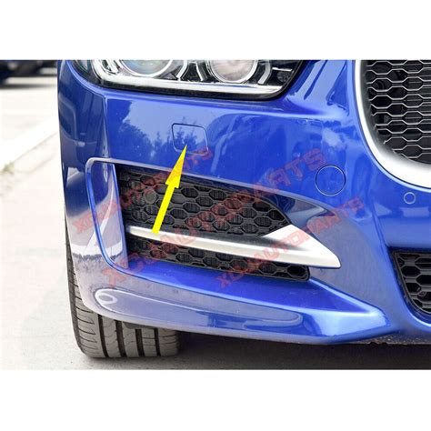 Left Right Primer Front Bumper Headlamp Washer Covers For Jaguar Xe