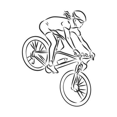 mountain bike vector sketch 11092404 Vector Art at Vecteezy