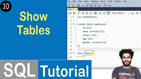 10 Show Tables Command In Sql Sql Tutorial Youtube