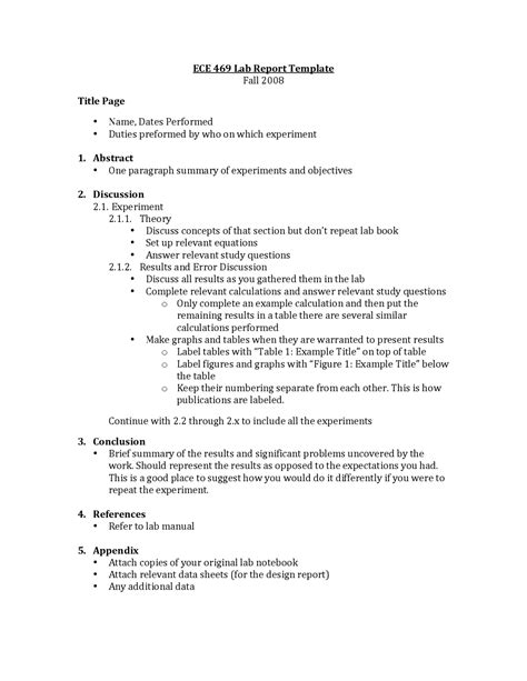 Engineering Lab Report Template